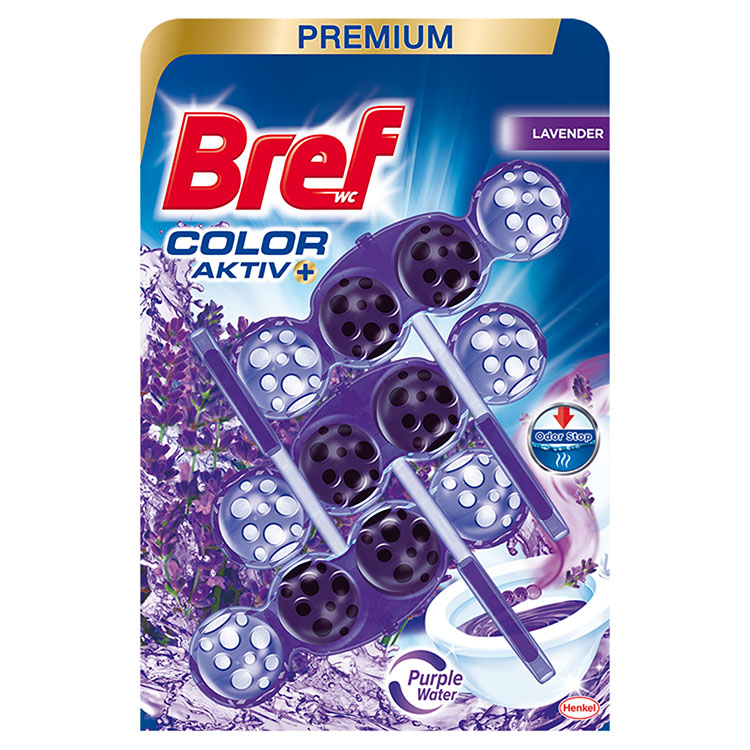 BREF COLOR AKTIV WC TISZT. 3X50G LAVENDER