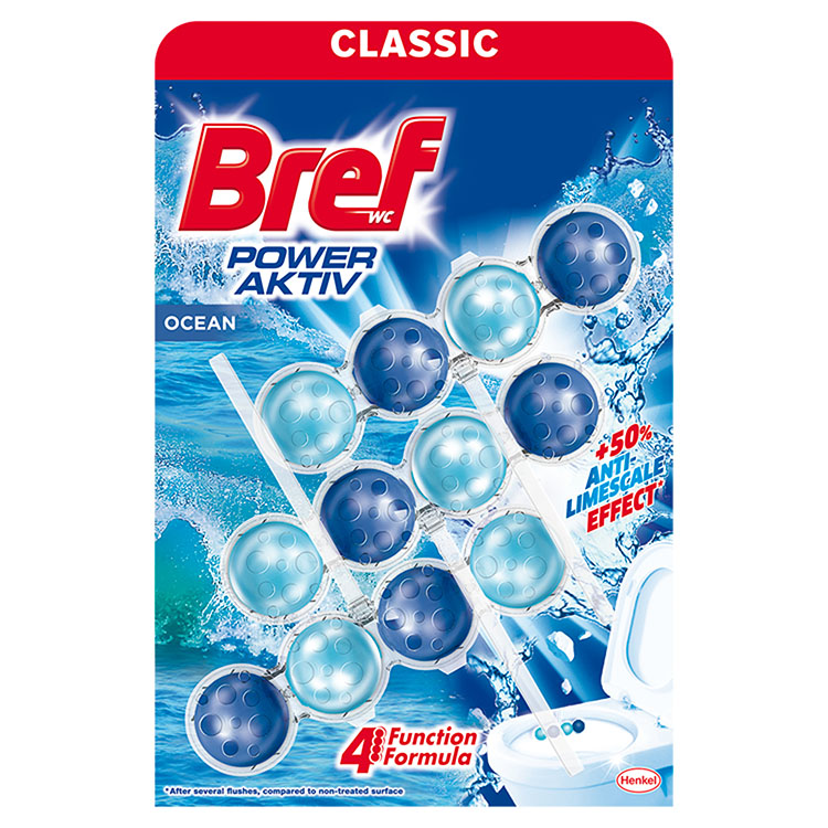 BREF POWER AKTIV WC TISZT. 3X50G OCEAN BREEZE