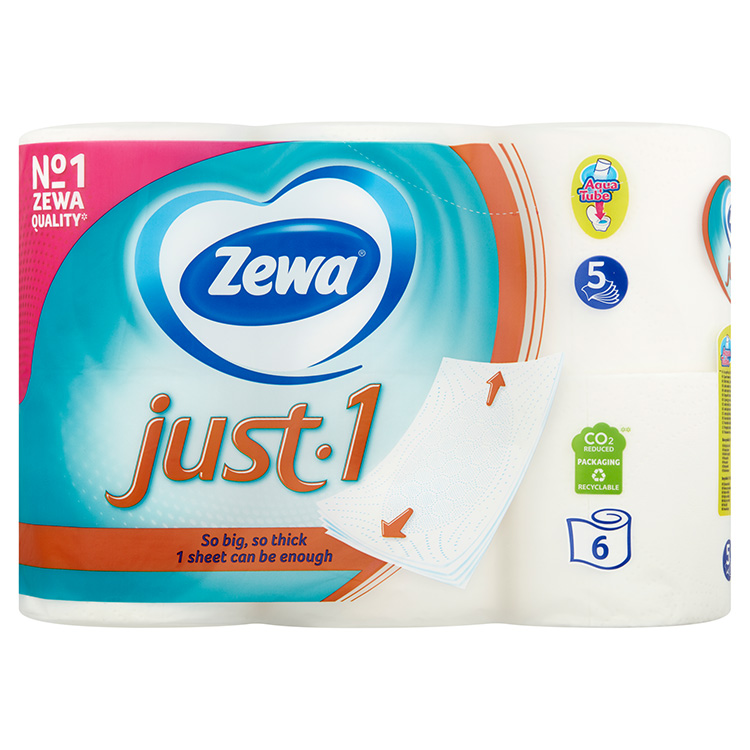 ZEWA JUST 1 WC PAPÍR 6 TEK. 5 RÉT 70 LAPOS