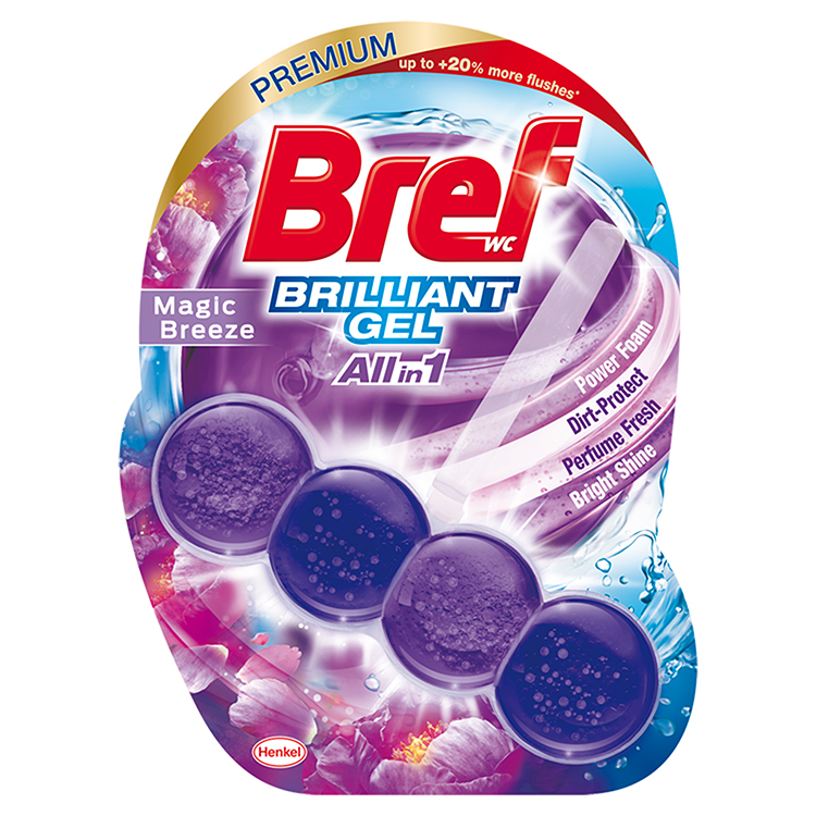 BREF BRILLIANT GEL WC TISZT. 42G ALL IN 1 MAGIC BREEZE