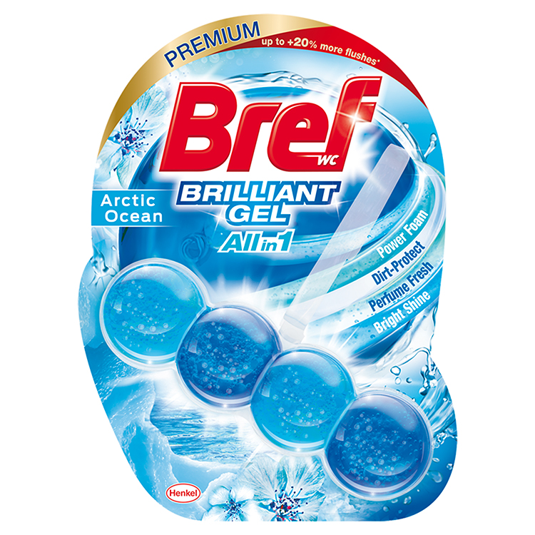 BREF BRILLIANT GEL WC TISZT. 42G ALL IN 1 ARTIC OCEAN