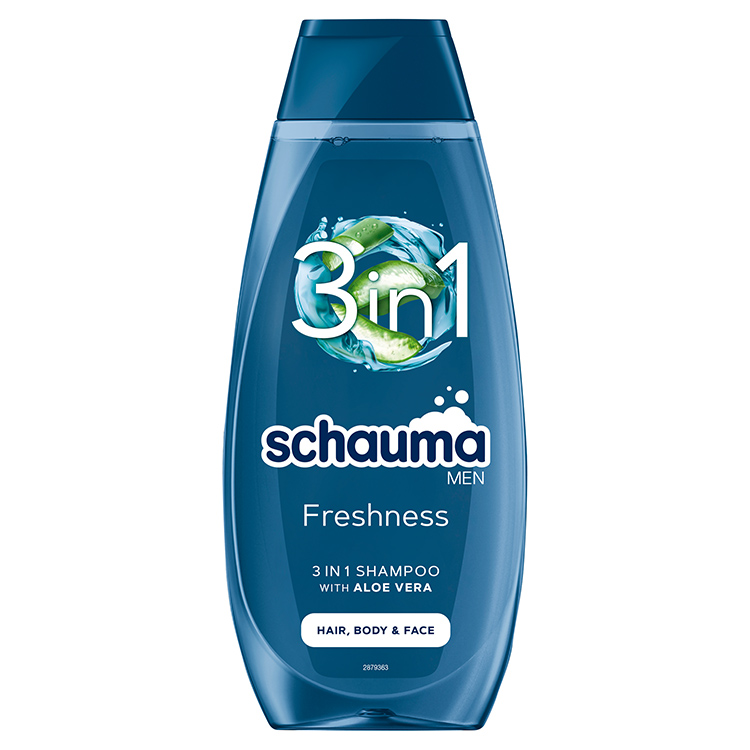 SCHAUMA SAMPON 400ML FRESHNESS 3IN1 WITH ALOE VERA HAIR,BODY&FACE