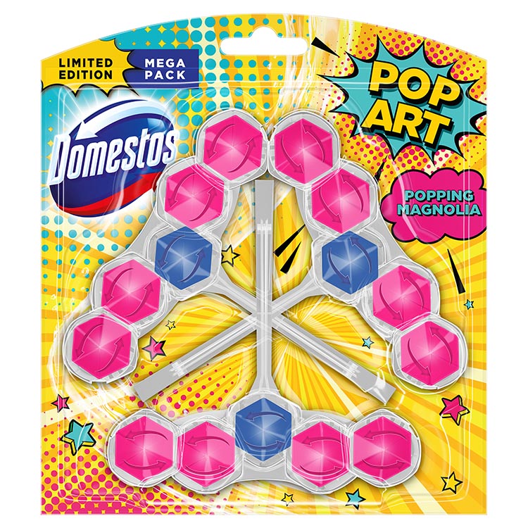 DOMESTOS POWER5 WC TISZT. 3X55G FULL POWER POP ART POPPING MAGNOLIA