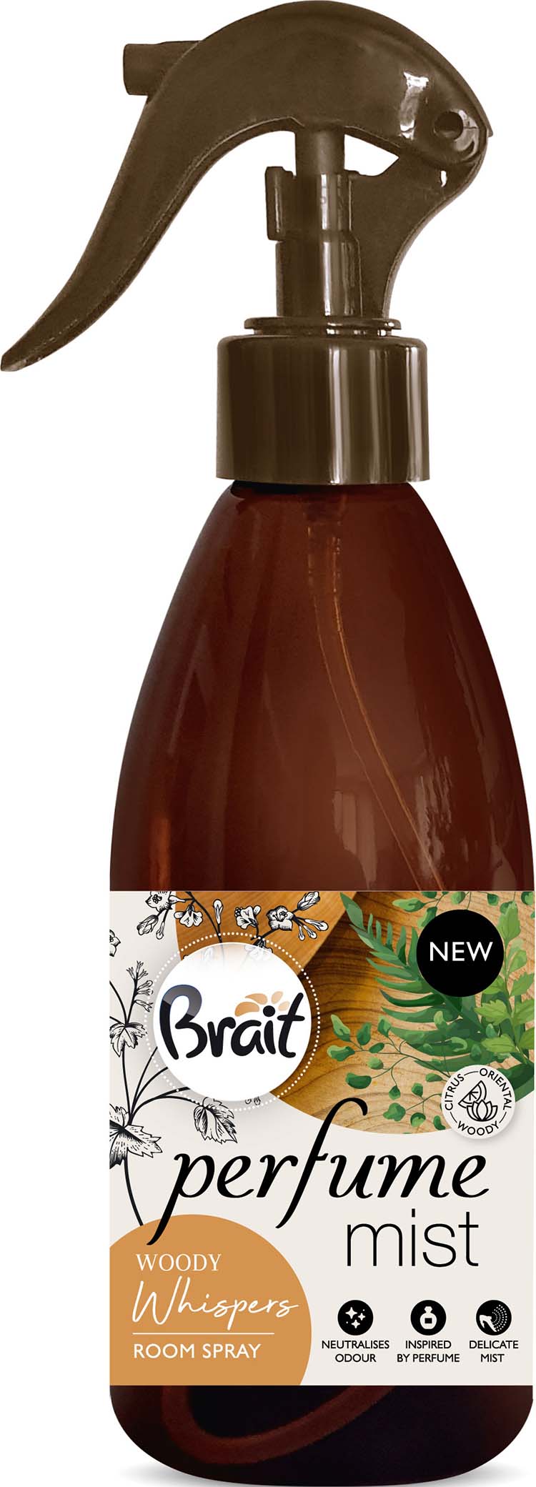 BRAIT LÉGFRISSÍTŐ PARFÜMÖS 325ML PUMP.WOODY WHISPERS