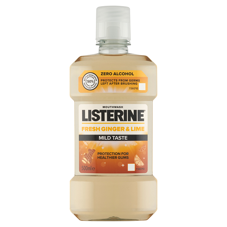 LISTERINE SZÁJVÍZ 500ML FRESH GINGER&LIME MILD TASTE