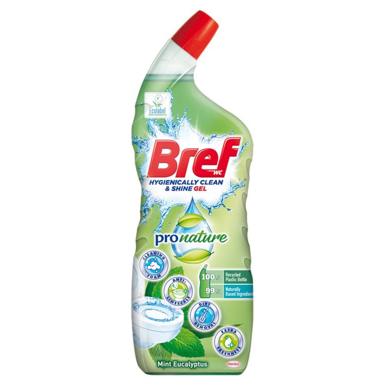 BREF WC TISZTÍTÓ 700ML HYGIENICALLY CLEAN&SHINE GEL PRO NATURE