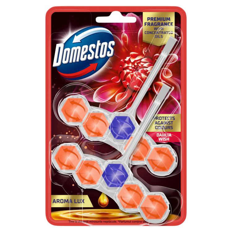 DOMESTOS AROMA LUX WC TISZT. 2X50G DAHLIA WISH