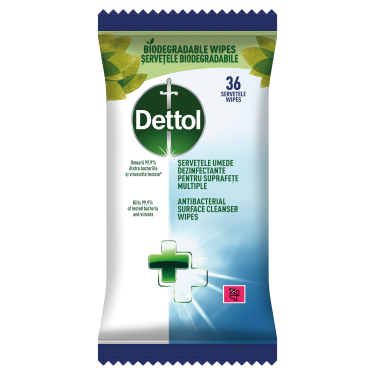 DETTOL ANTIBAKTERIÁLIS FELÜLETTISZTÍTÓ KENDŐ 36DB-OS
