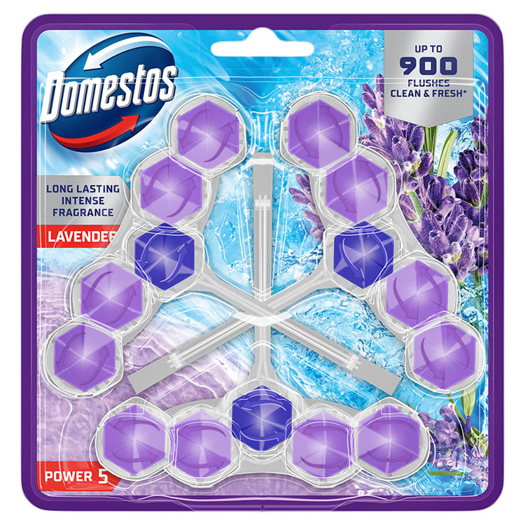 DOMESTOS POWER5 WC TISZT. 3X50G LAVENDER