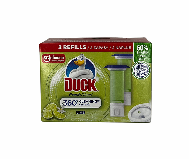 DUCK WC ÖBLÍTŐ KORONG 2X36ML LIME