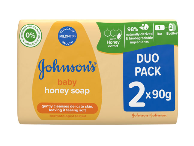JOHNSON'S BABY SZAPPAN 2X90G HONEY