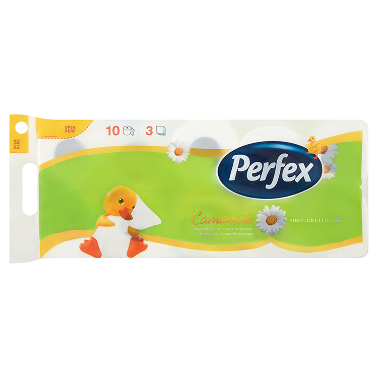 PERFEX WC PAPÍR 10 TEK. 3 RÉT. 125 LAP SOFT&LIGHT CAMOMILE
