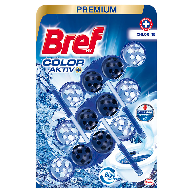 BREF COLOR AKTIV WC TISZT. 3X50G CHLORINE
