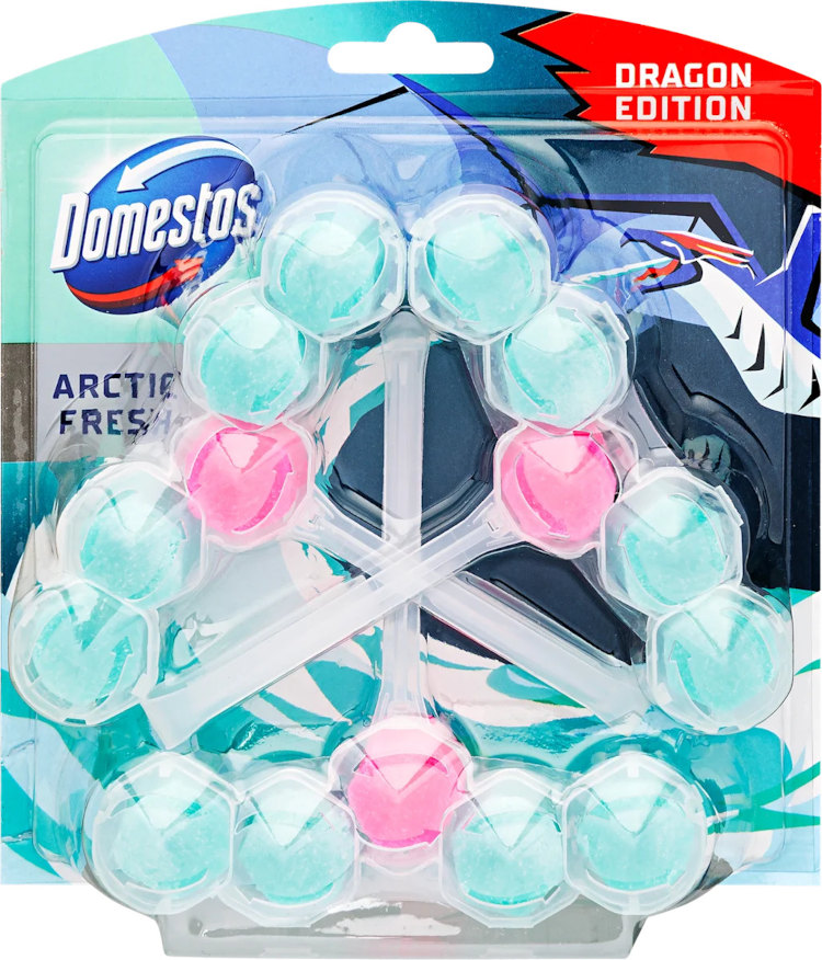 DOMESTOS POWER5 WC TISZT. 3X50G DRAGON EDITION ARCTIC FRESH