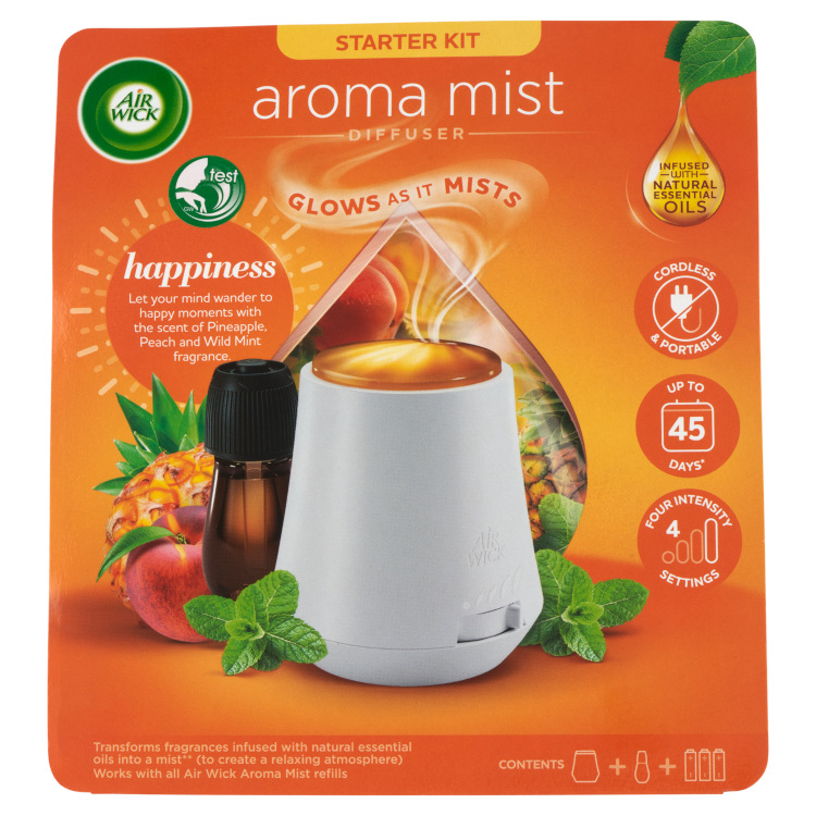 AIR WICK AROMA MIST DIFFÚZOR KÉSZ.+UT. 20ML HAPPINESS
